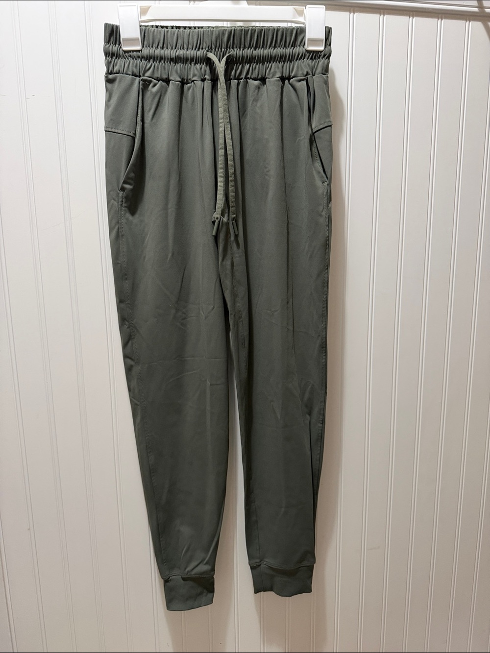 Women’s Olive Green Drawstring Jogger Pants